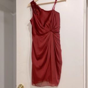 Red gems silk dress 👗